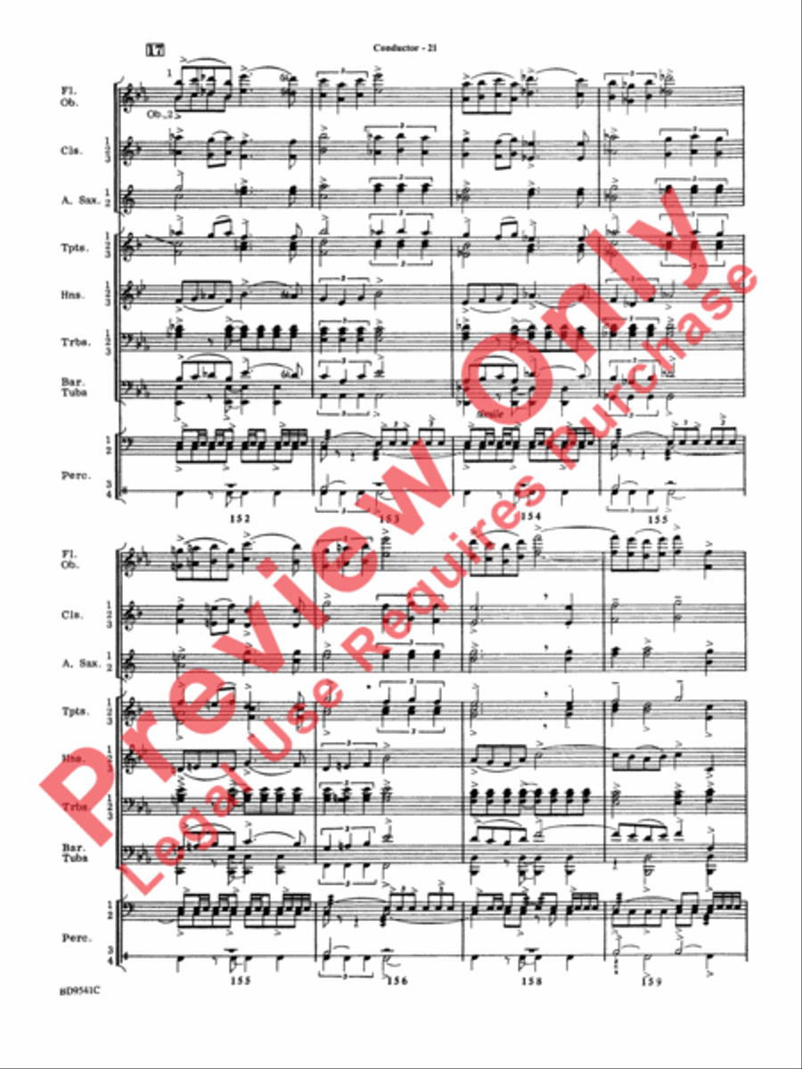 Alvamar Overture Concert Band scores gallery preview page 23