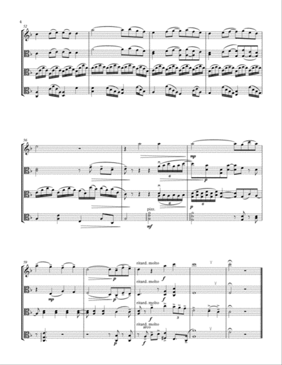 Pavane (pour une infante defunte) - Viola Quartet Small Ensemble scores gallery preview page 4