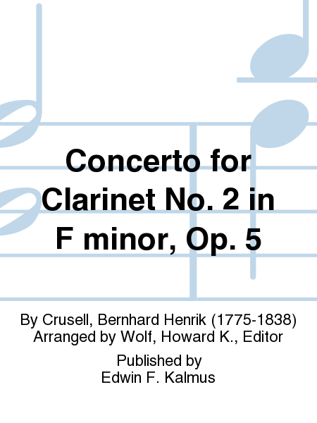 Concerto for Clarinet No. 2 in F minor, Op. 5 - solo part