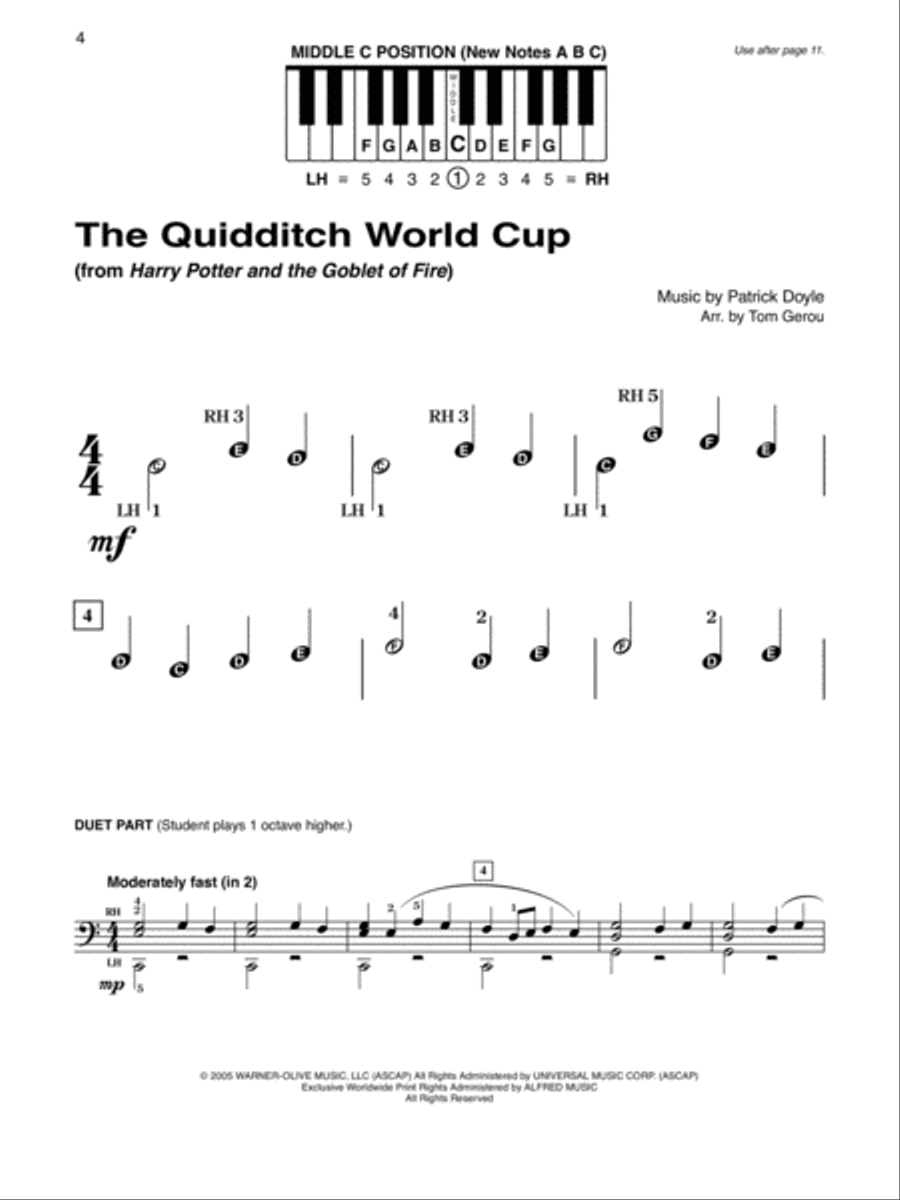 Alfred's Basic Piano Course Popular Hits Complete Book 1, Level 1A/1B Piano Method scores gallery preview page 2