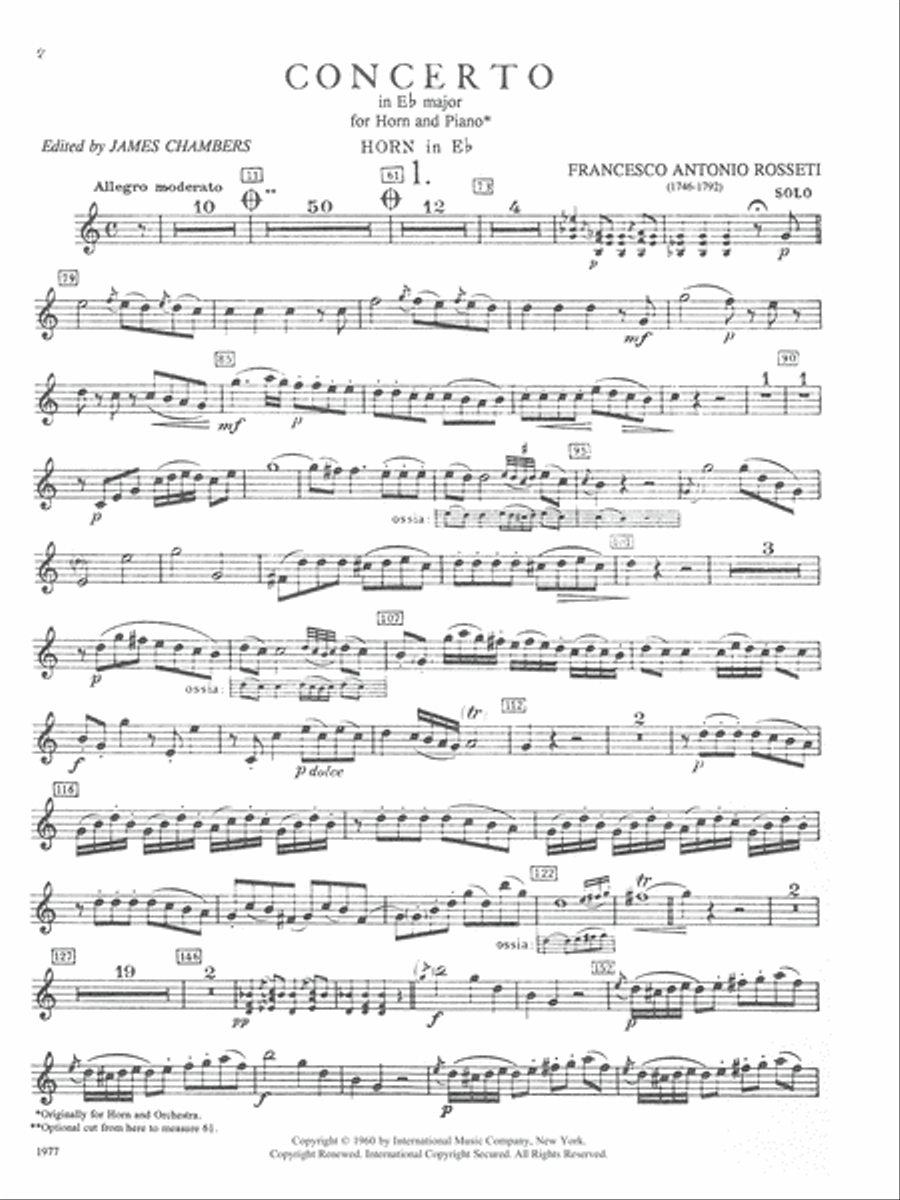 Concerto In E Flat Major (Horn In E Flat) Piano Accompaniment scores gallery preview page 2