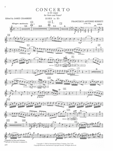 Concerto In E Flat Major (Horn In E Flat)