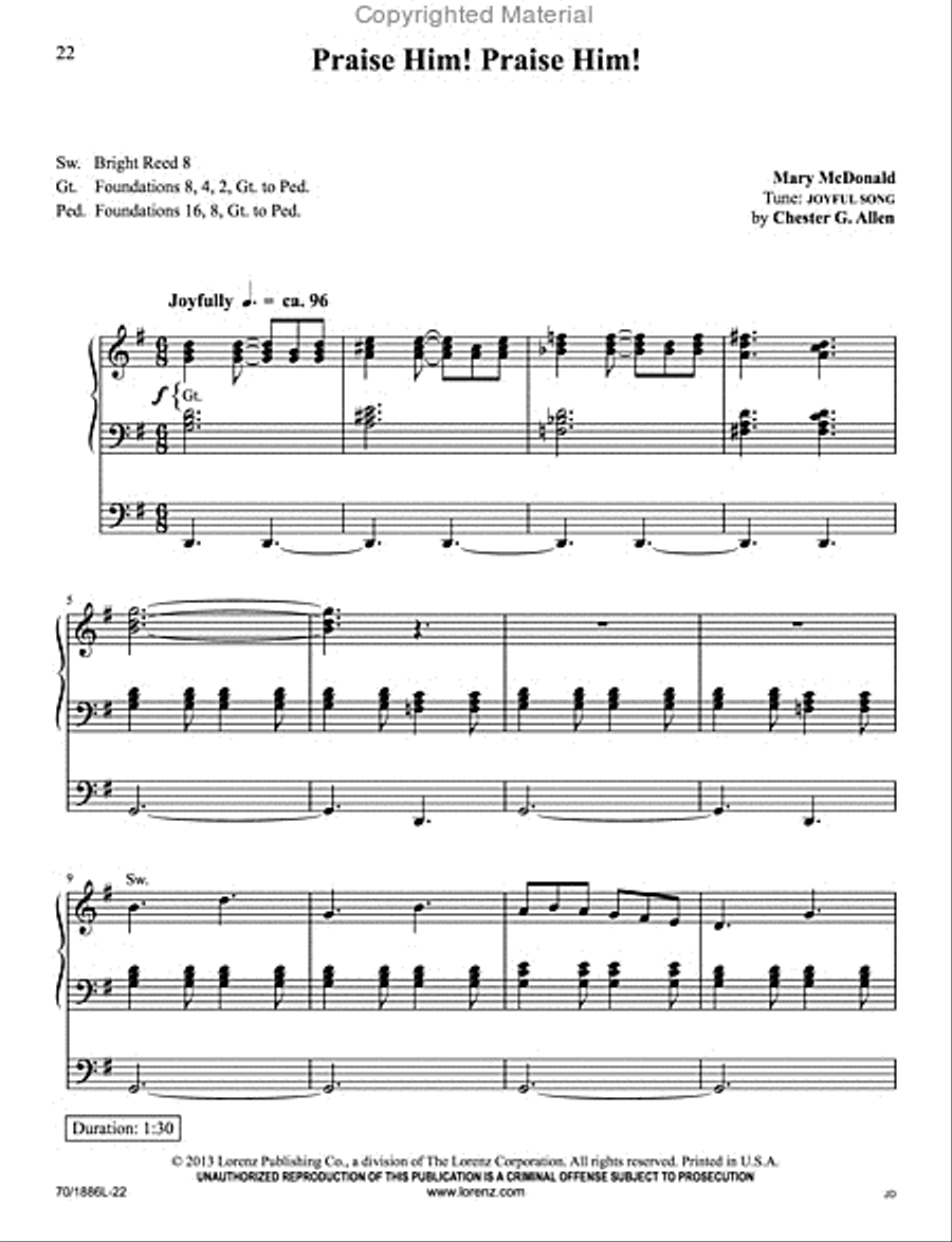 The Organist's Library, Vol. 56 Organ Solo scores gallery preview page 6