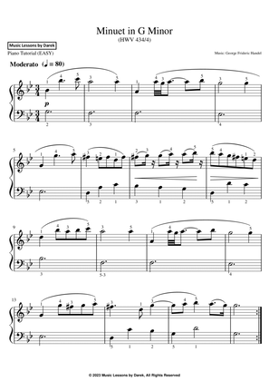 Minuet in G Minor (EASY PIANO) (HWV 434/4) [George Frideric Handel]