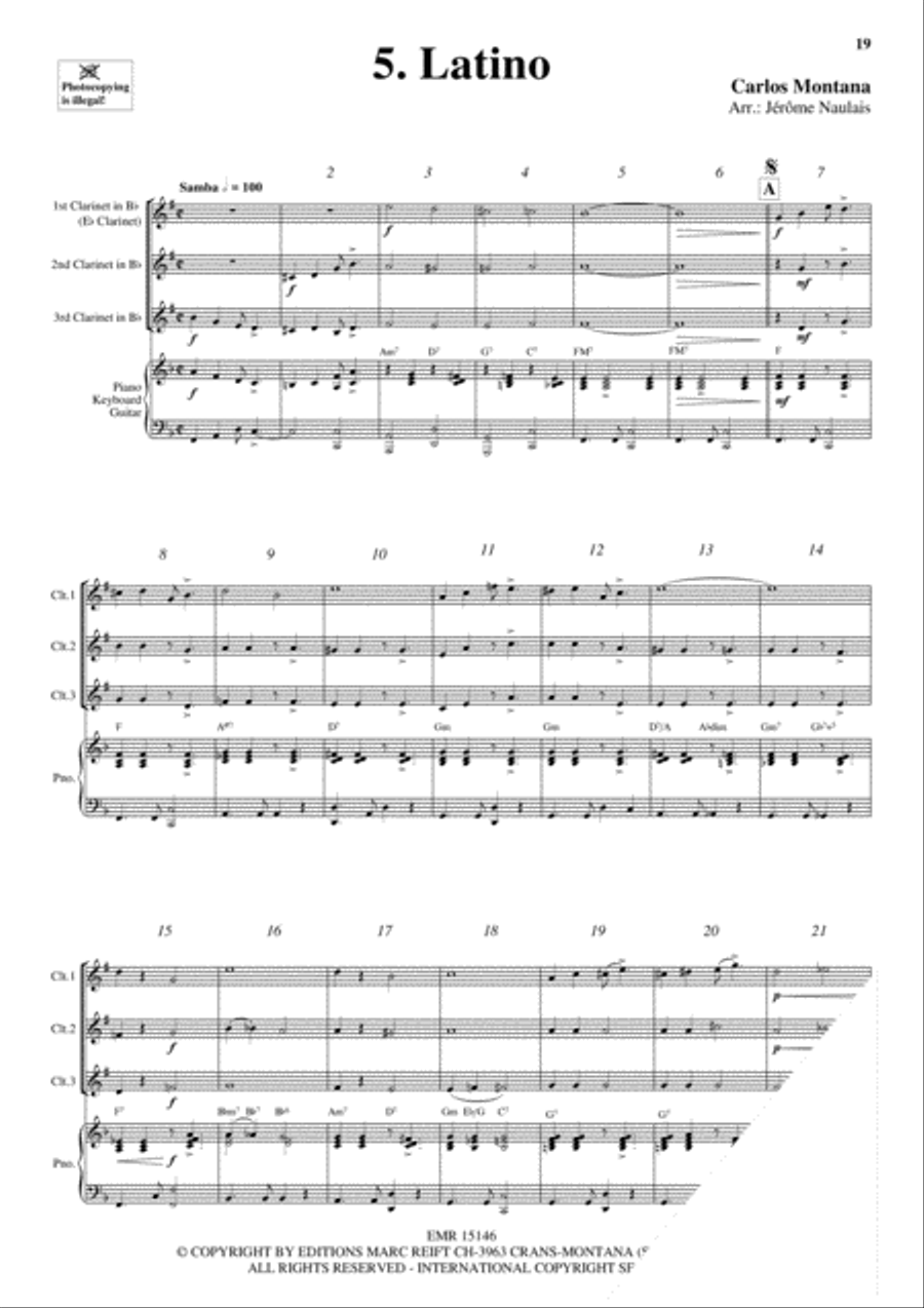 3 Clarinets & Piano Vol. 3 Clarinet scores gallery preview page 7