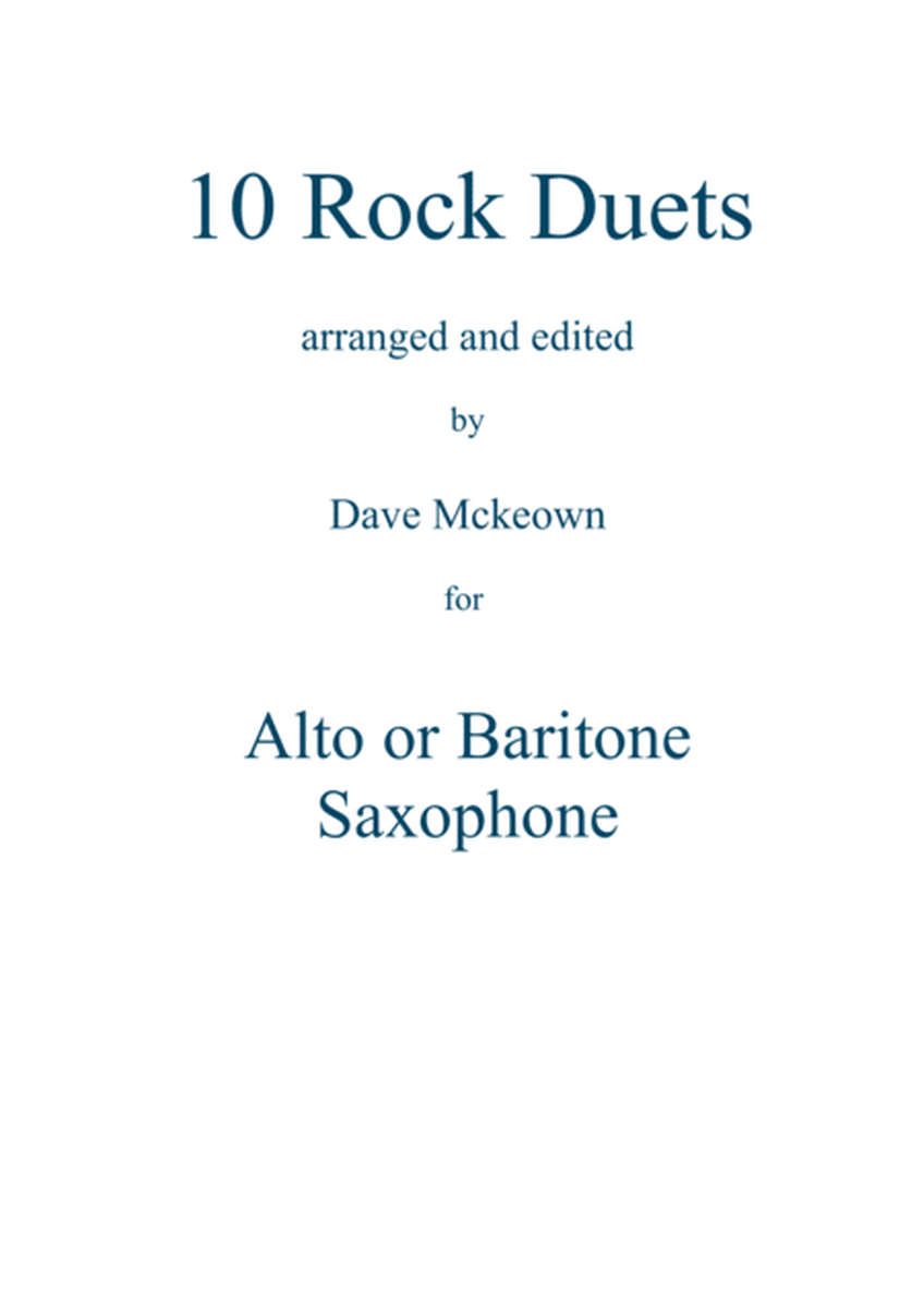 10 Rock Duets for Alto Saxophone image number null