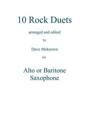 Book cover for 10 Rock Duets for Alto Saxophone
