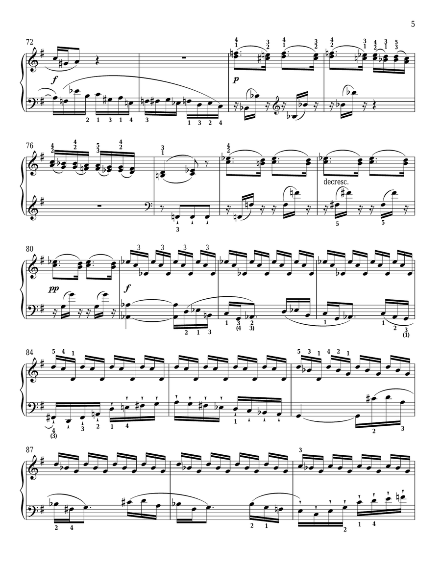 Sonata In G Major, Op. 14, No. 2 Piano Solo scores gallery preview page 5