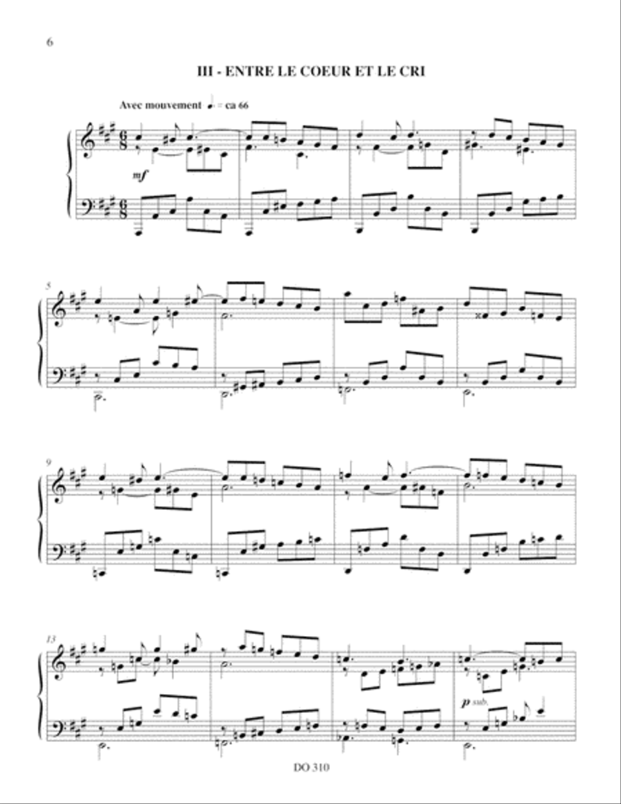 Belles-de-nuit Piano Solo scores gallery preview page 6