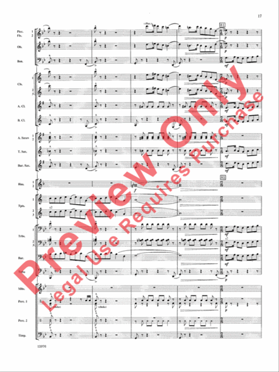 Fantasy on Yankee Doodle Concert Band scores gallery preview page 18