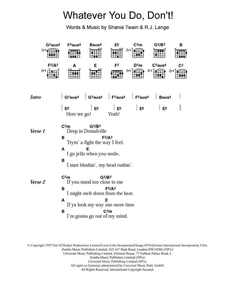 Whatever You Do, Don't! Acoustic Guitar scores gallery preview page 1