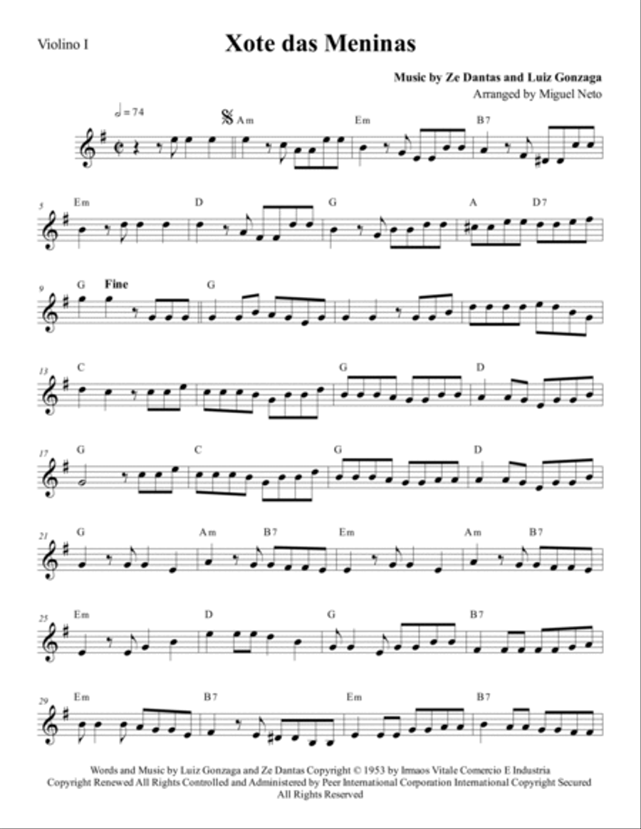 O Xote Das Meninas Set of Parts scores gallery preview page 4