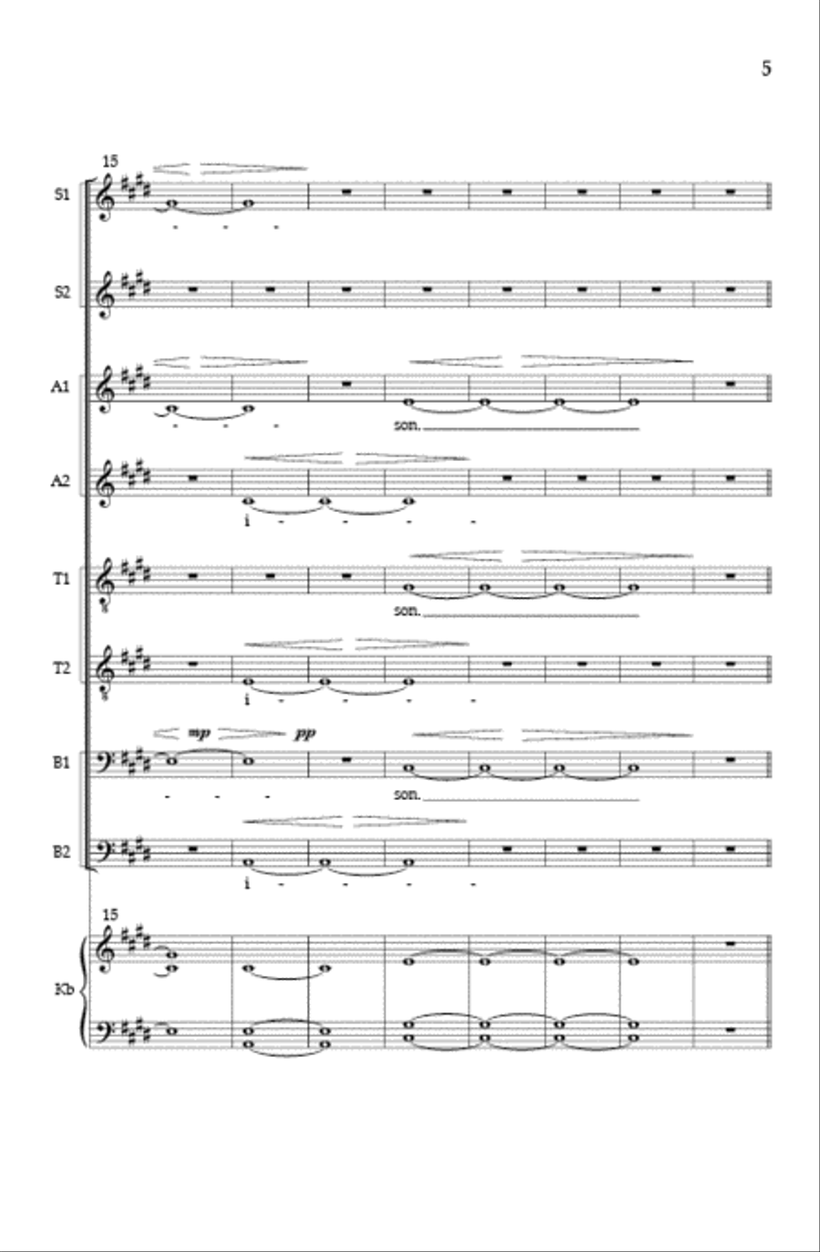 The Spheres (A Cappella Version) SSAATTBB scores gallery preview page 4