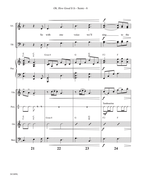 Oh, How Good It Is - Instrumental Ensemble Score and Parts