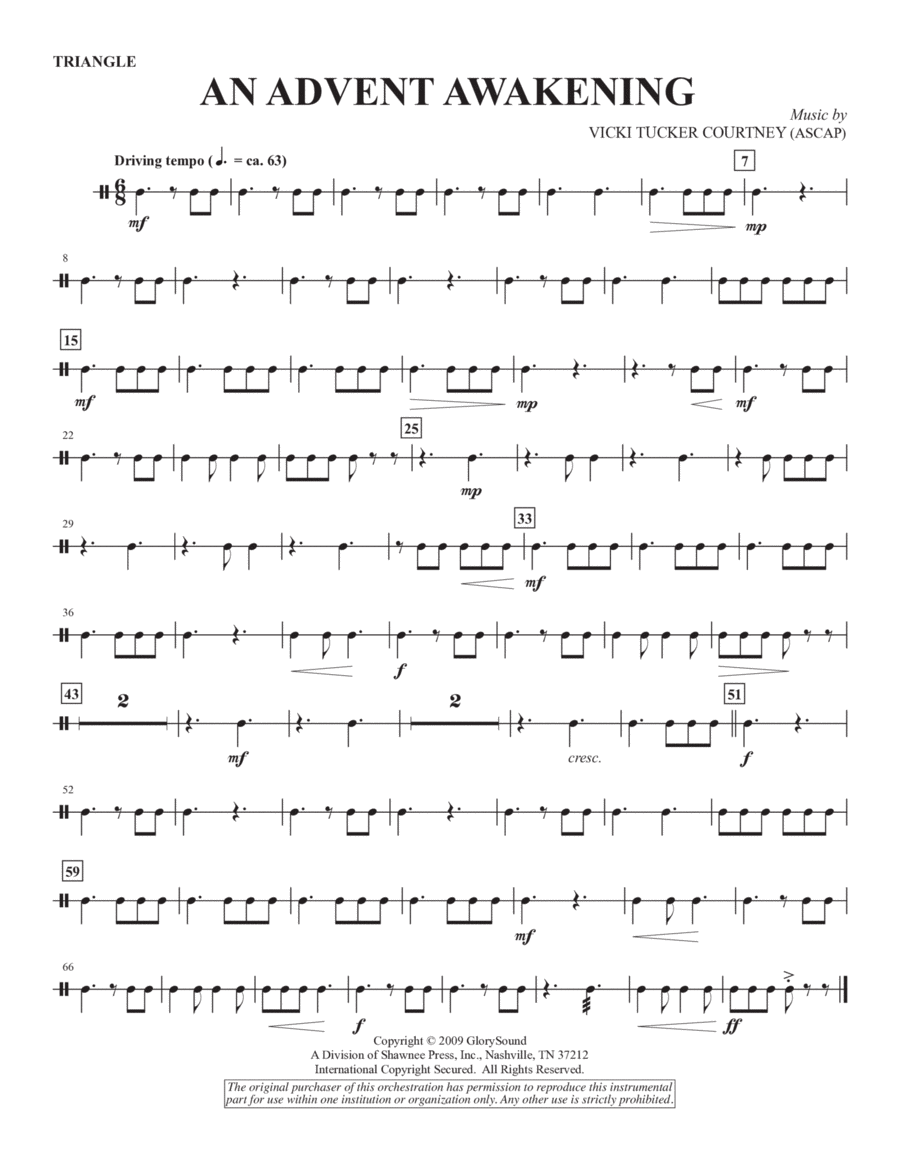 An Advent Awakening - Triangle Choir scores gallery preview page 1