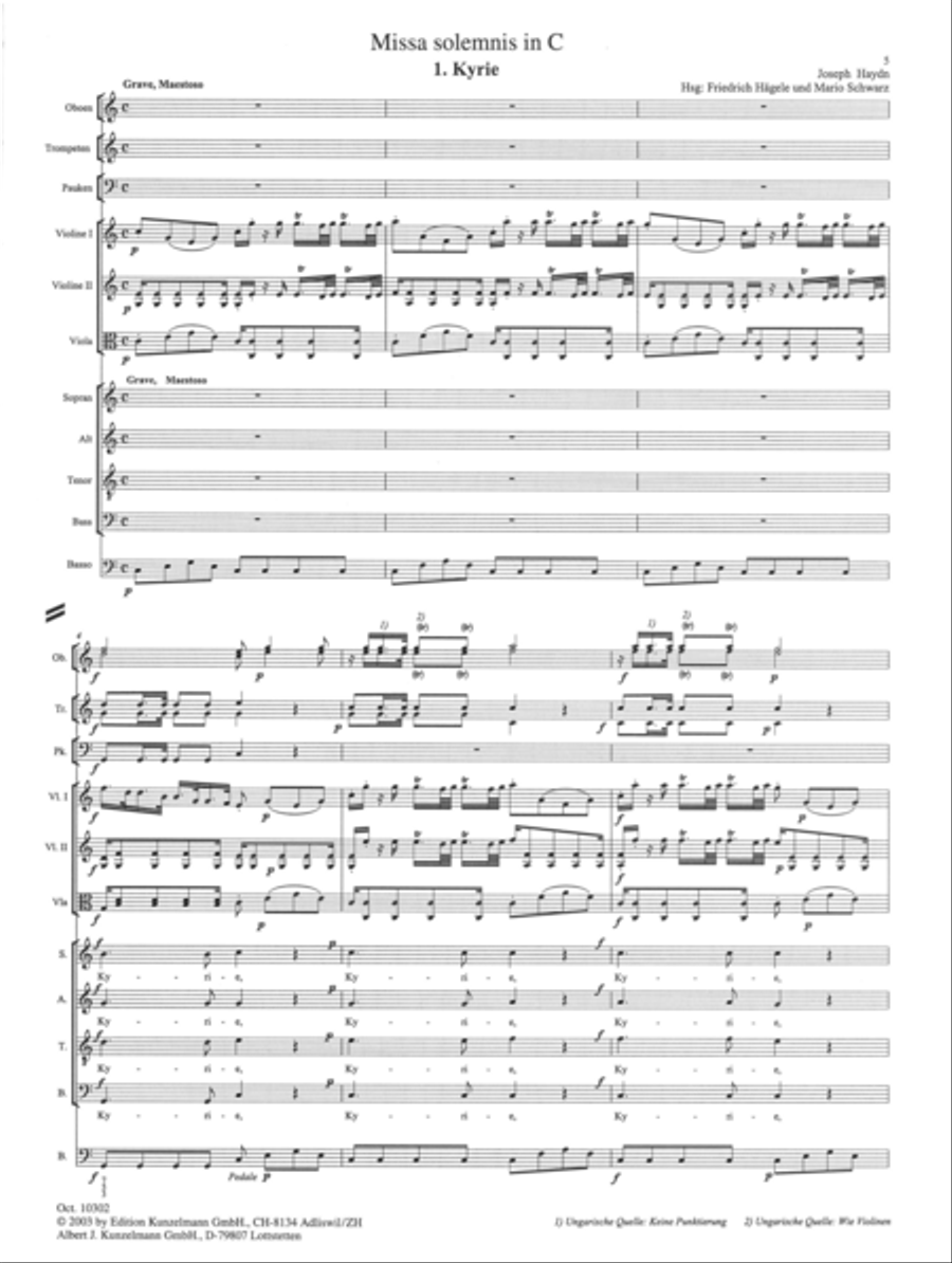 Missa solemnis in C 4-Part scores gallery preview page 2