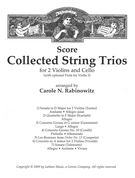 Collected String Trios for 2 Violins and Cello - Score image number null