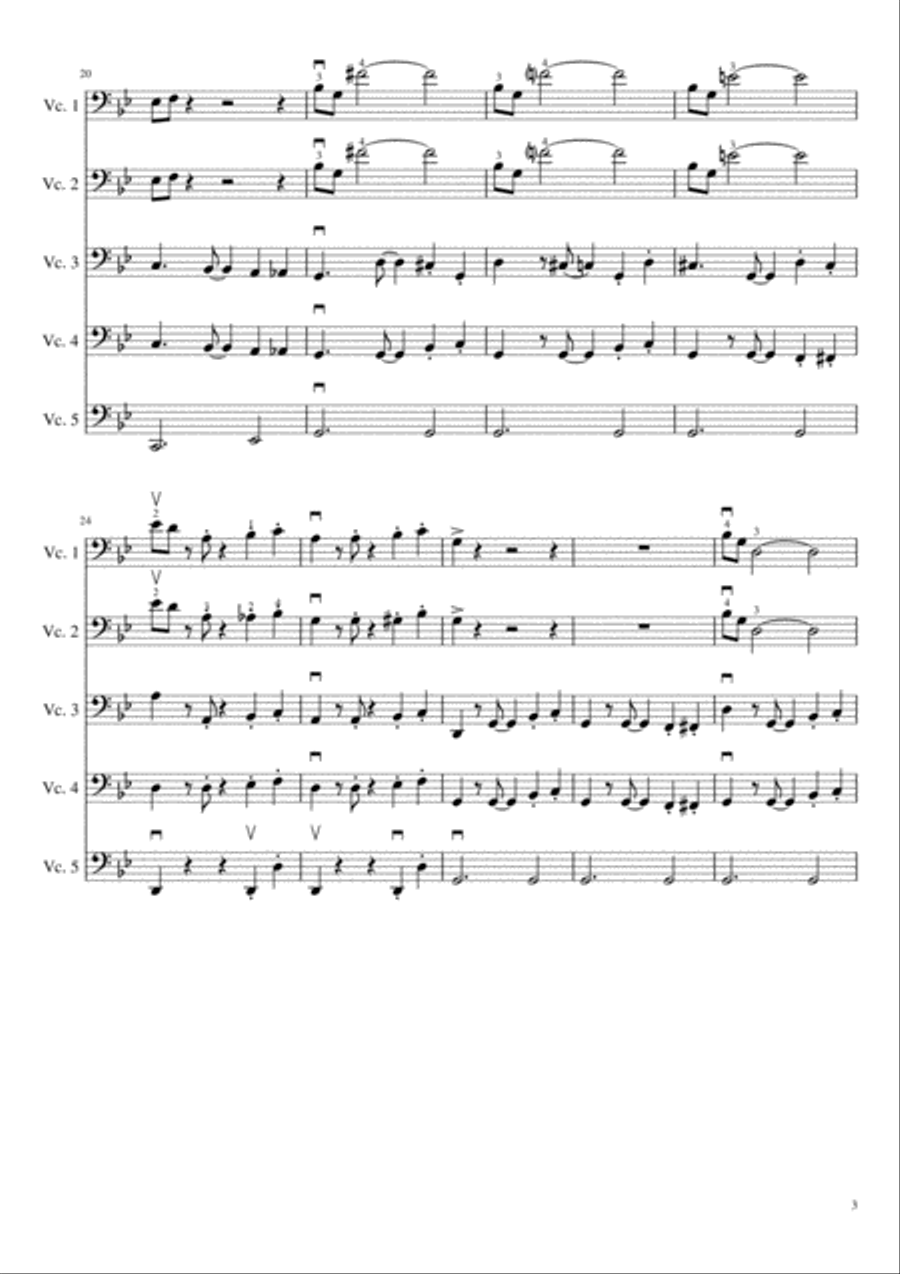 Mission: Impossible Theme from the Paramount Television Series MISSION: IMPOSSIBLE Cello Solo scores gallery preview page 3