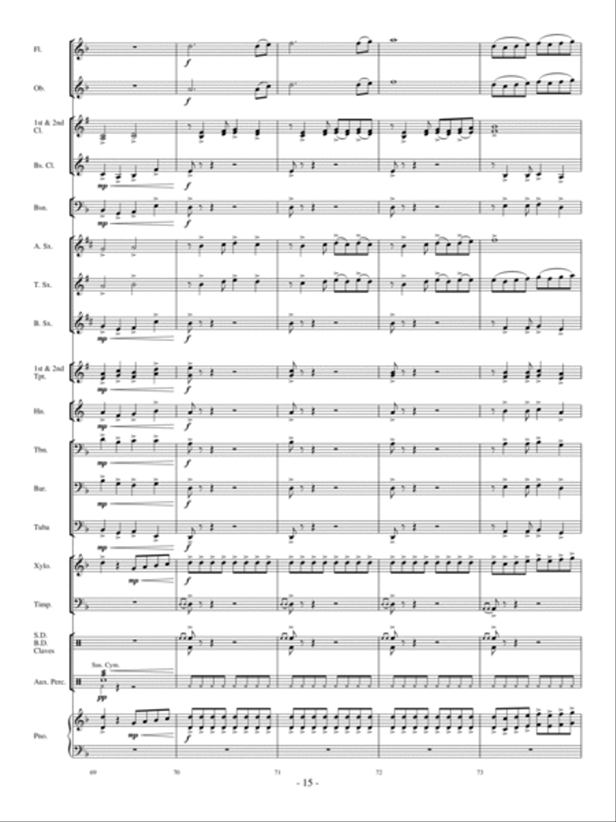 Freefall! Concert Band scores gallery preview page 14