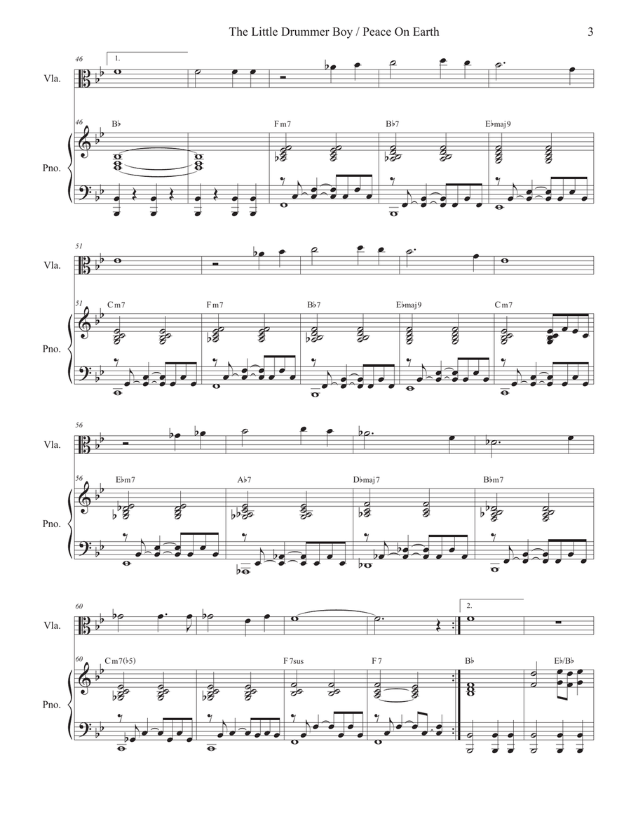 Peace On Earth Viola scores gallery preview page 3