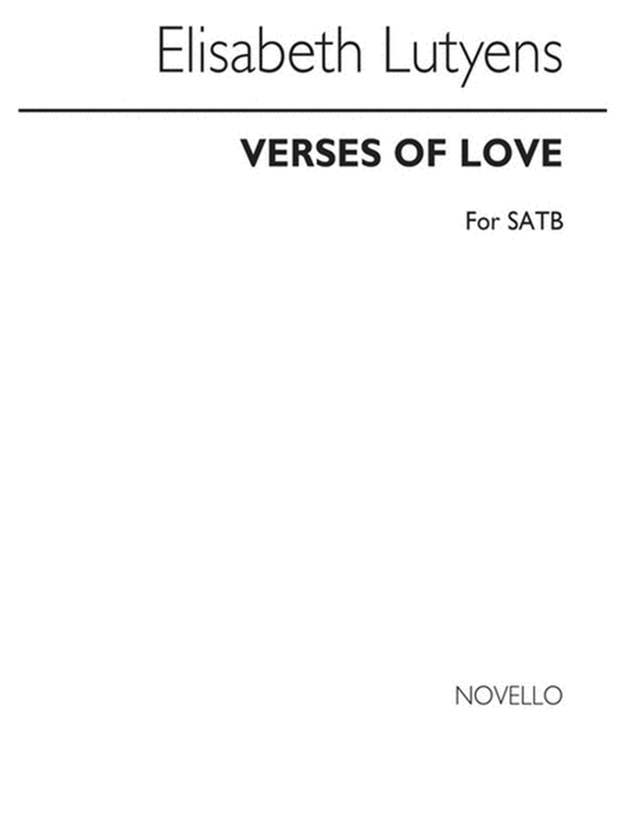 Utyens Verses Of Love Satb