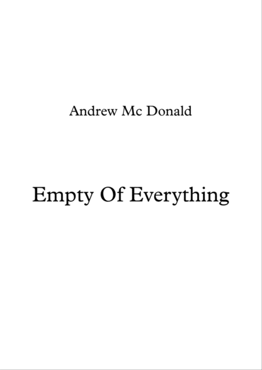 Empty Of Everything