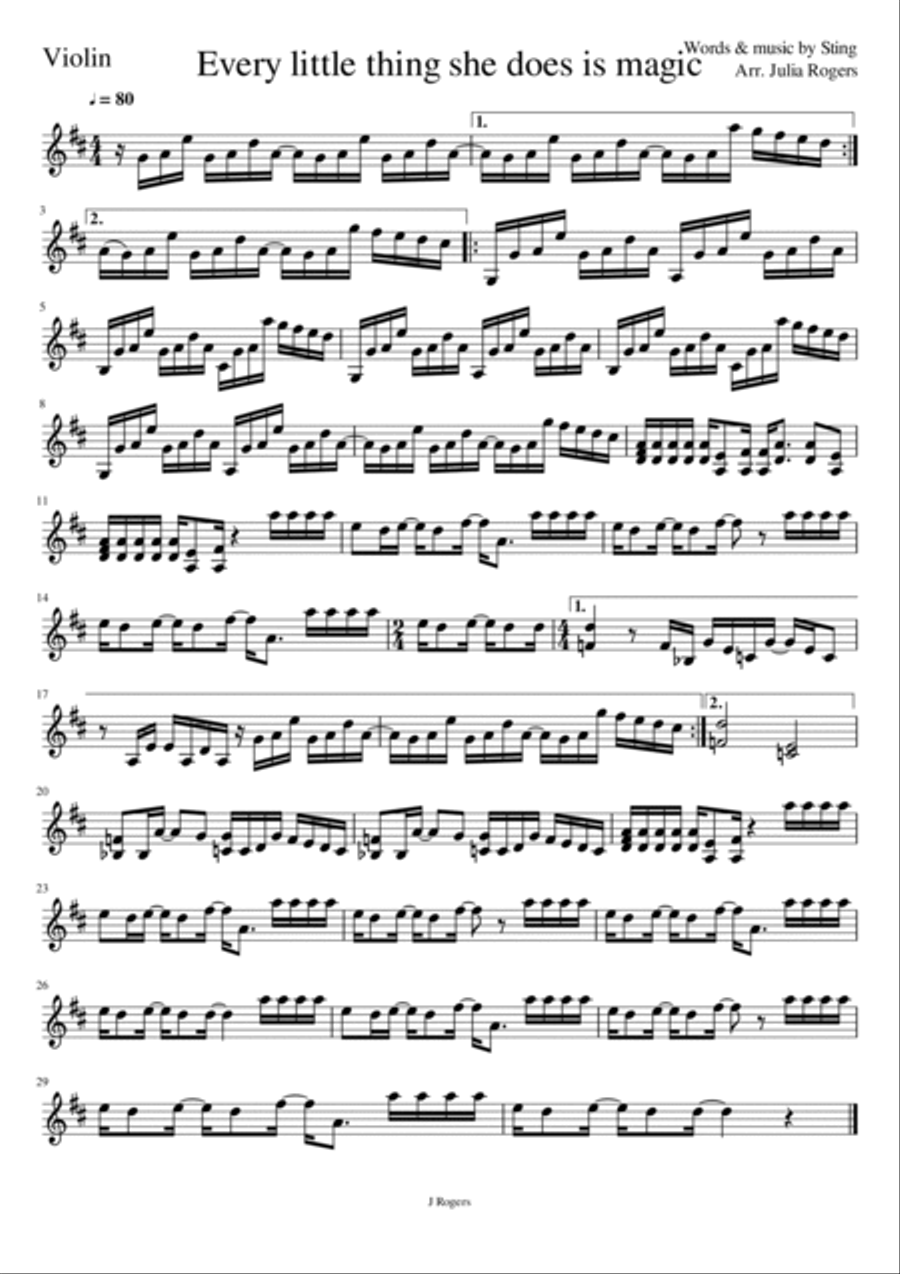 Every Little Thing She Does Is Magic String Duet scores gallery preview page 4