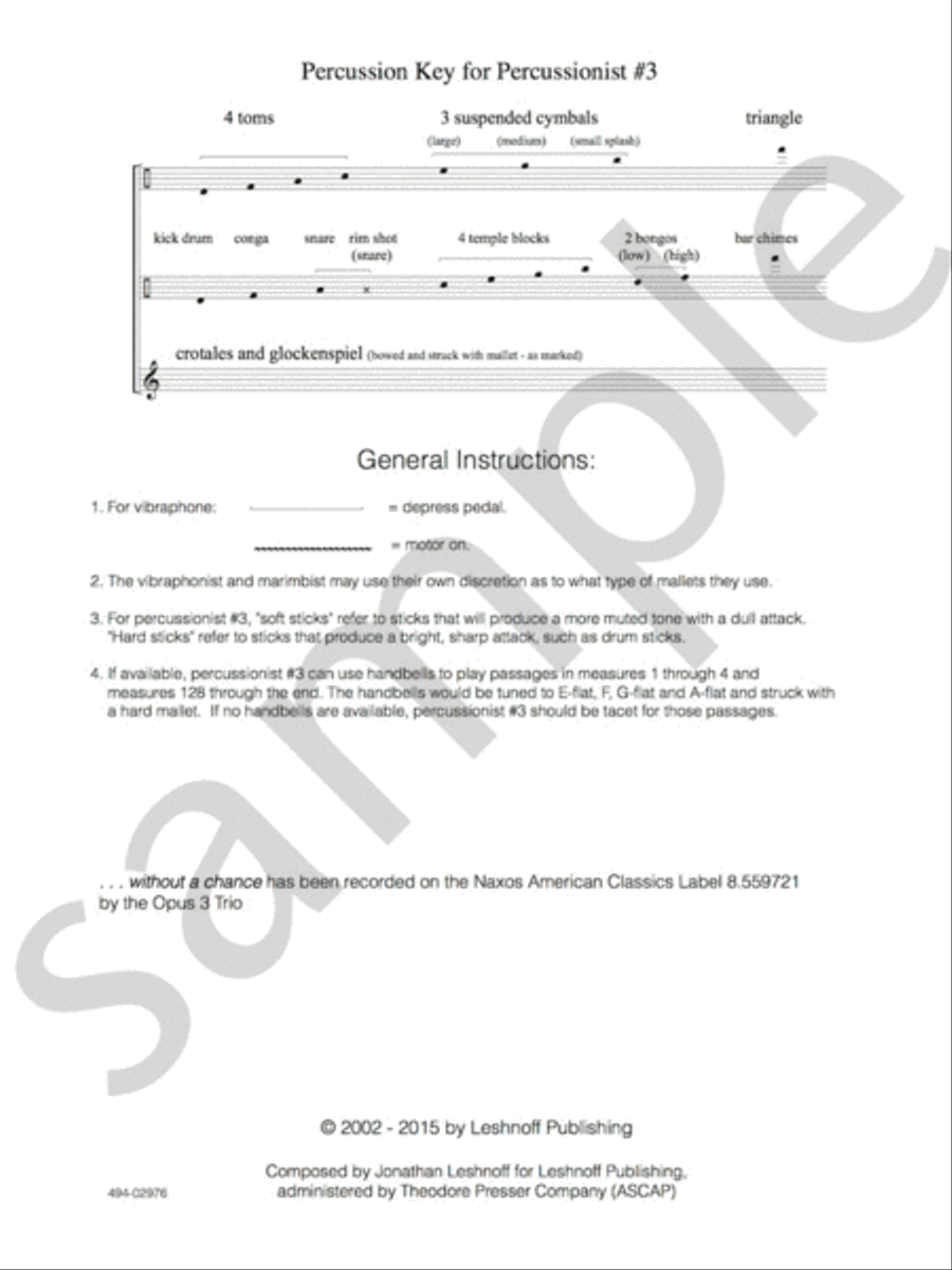 ... Without A Chance ... Without A Chance Chamber Music scores gallery preview page 3