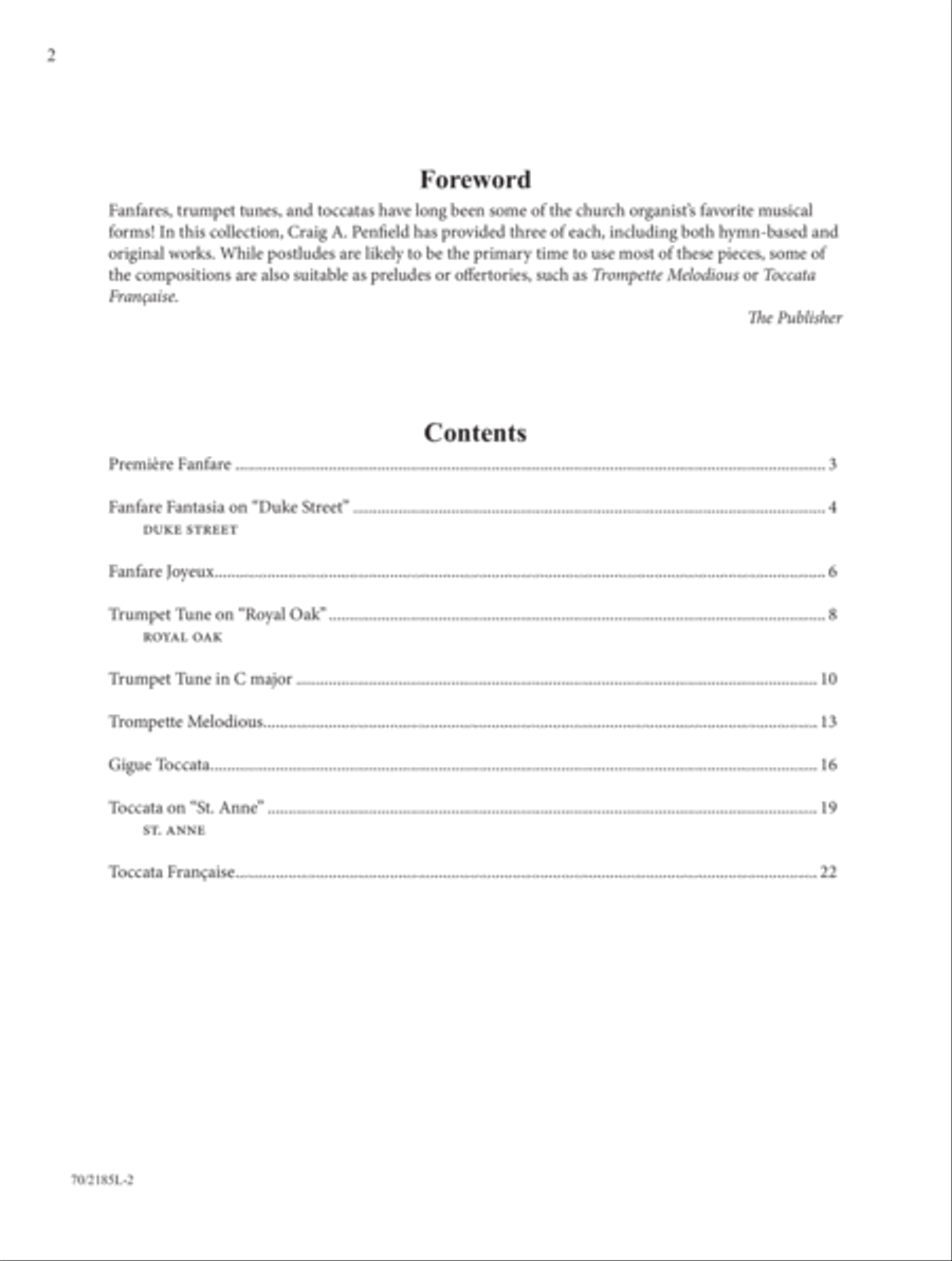 Fanfares, Trumpet Tunes, and Toccatas Trumpet scores gallery preview page 2