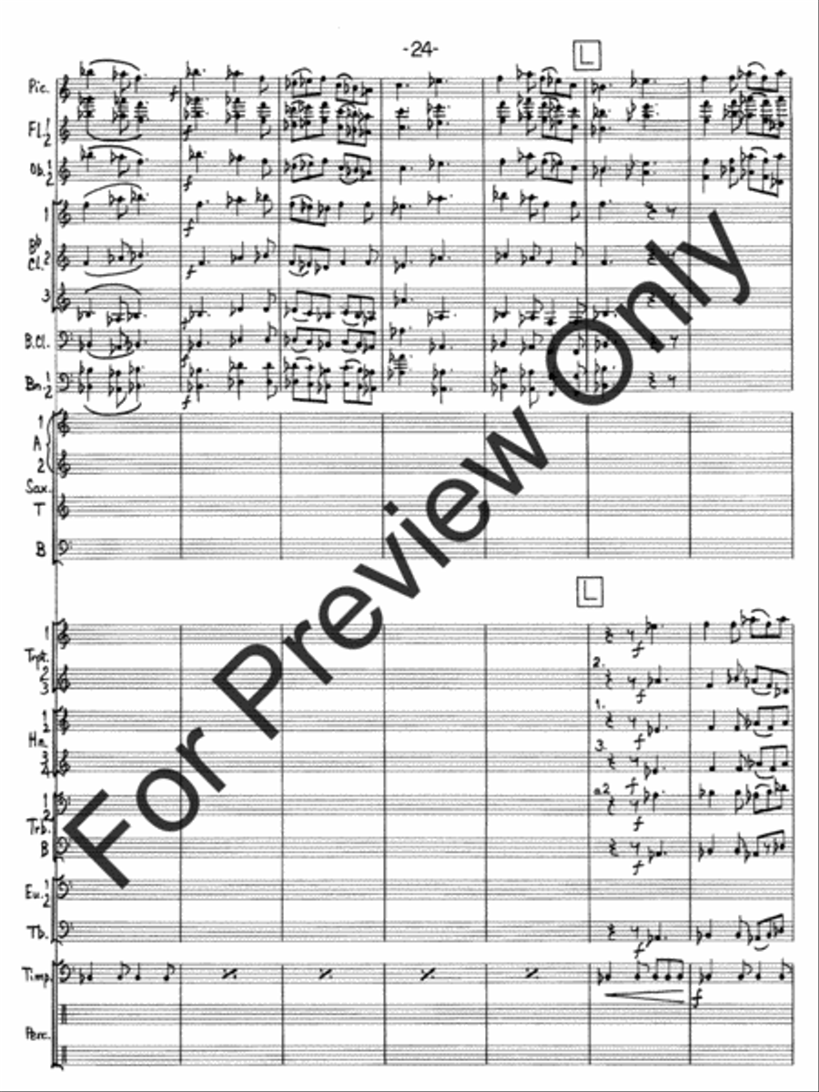 Hallelujah Fantasy Concert Band scores gallery preview page 27