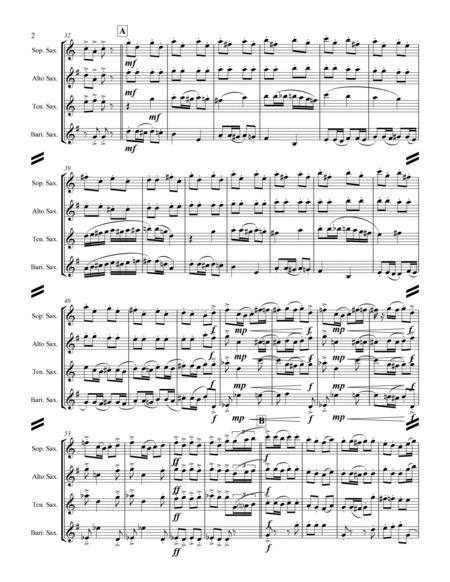 The Nutcracker Suite - 4. Russian Dance, Trépak (for Saxophone Quartet SATB) image number null