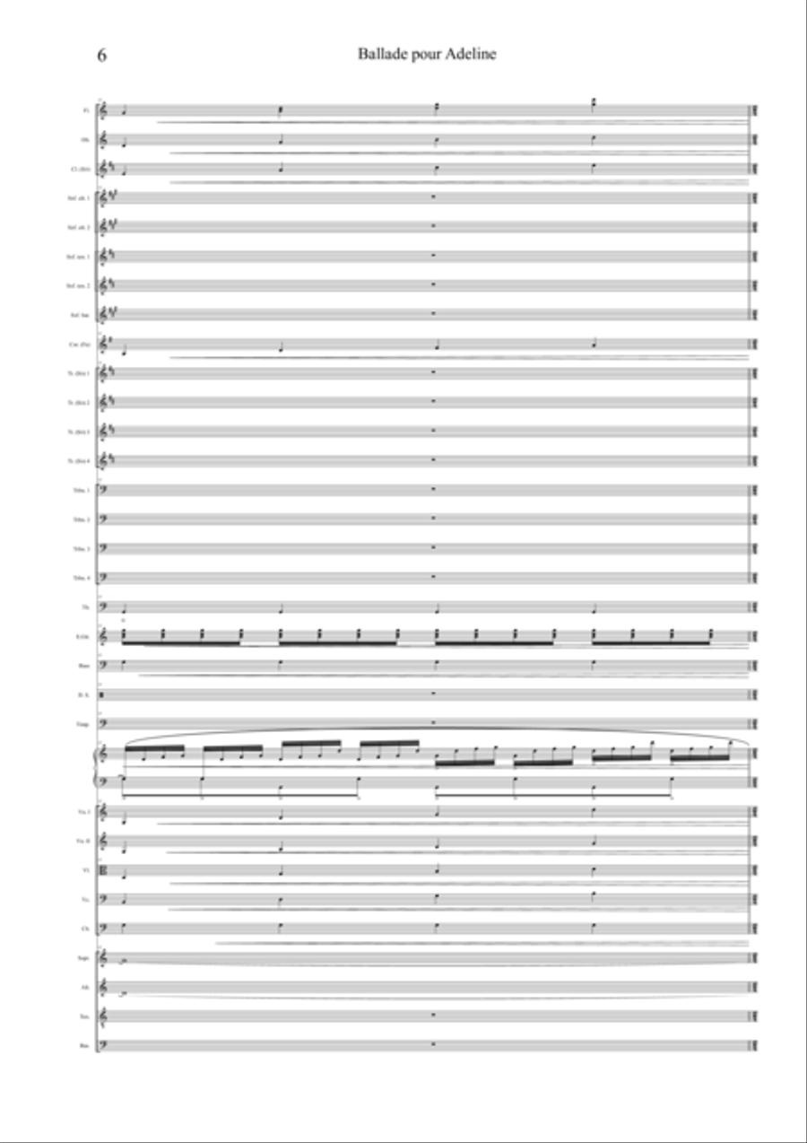 Ballade Pour Adeline Chamber Orchestra scores gallery preview page 6