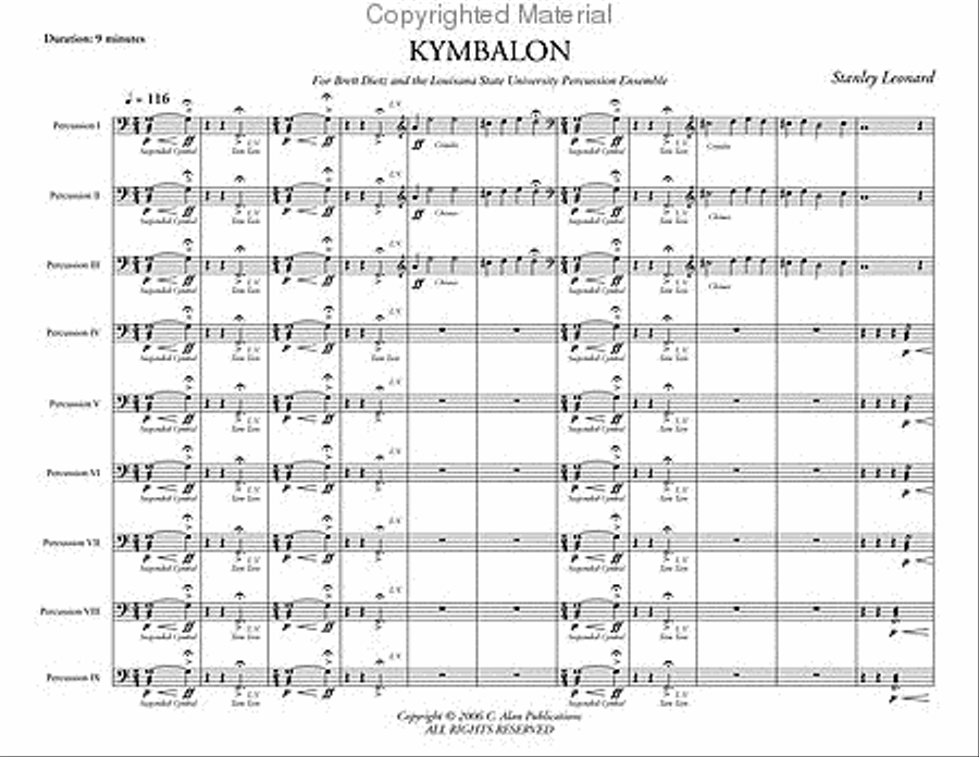 Kymbalon Percussion Ensemble scores gallery preview page 2