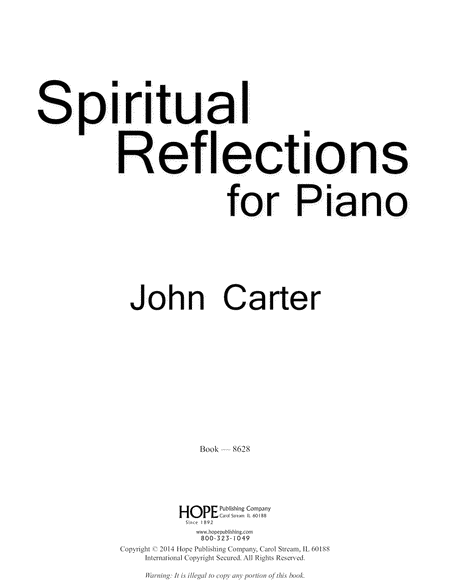 Spiritual Reflections for Piano-Digital Download