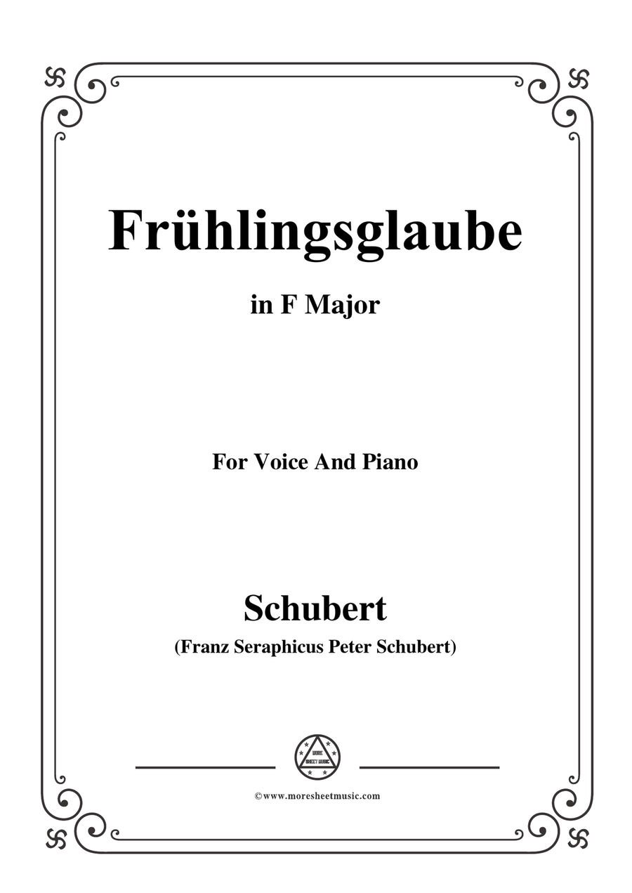 Schubert-Frühlingsglaube in F Major,for voice and piano