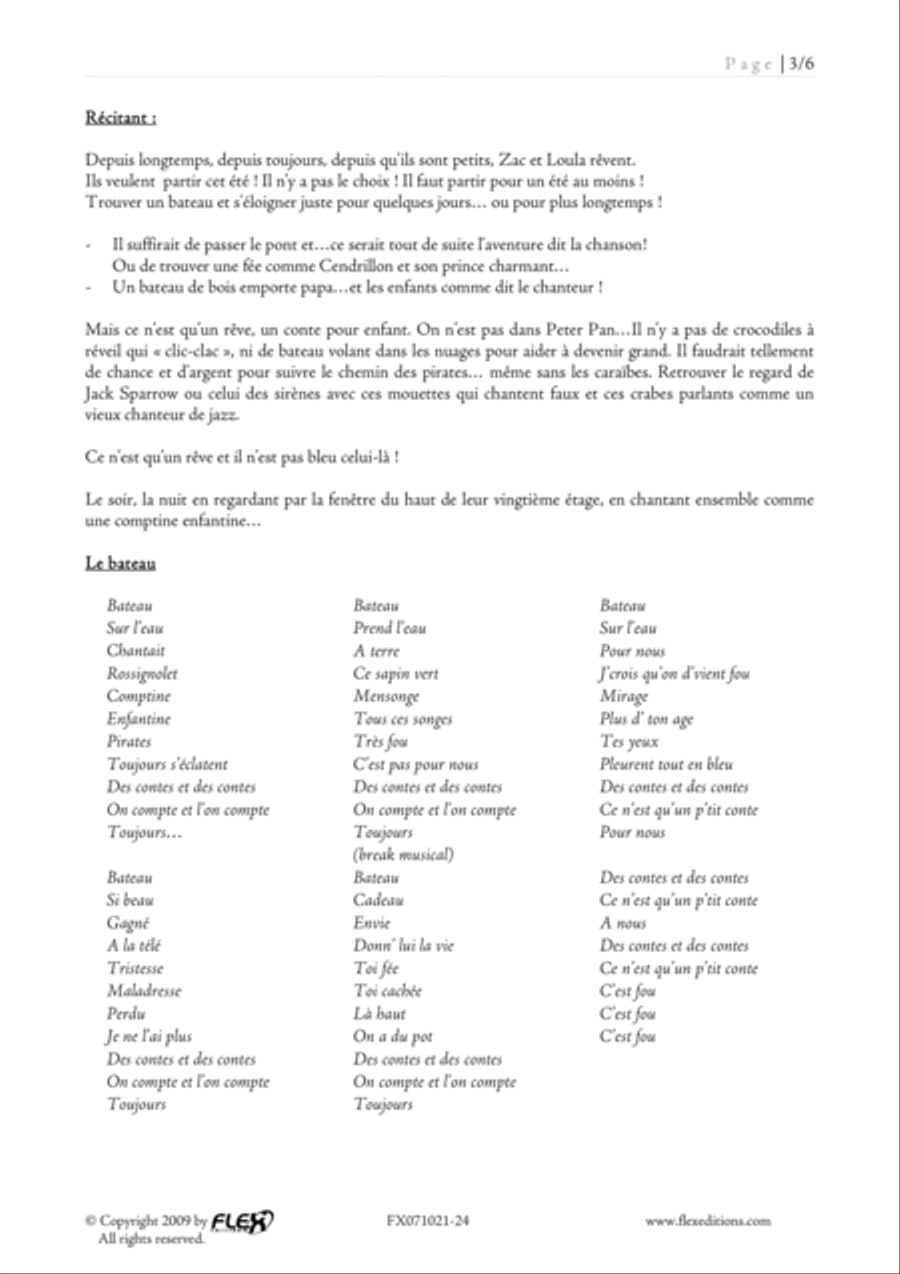 Conte Musical Sans se Retourner Acoustic Guitar scores gallery preview page 4