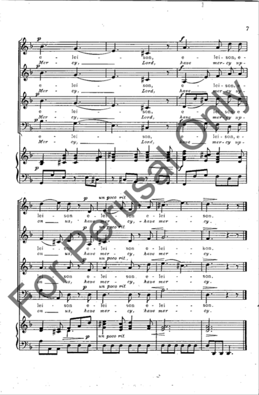 Kyrie Eleison Kyrie Eleison 4-Part scores gallery preview page 7