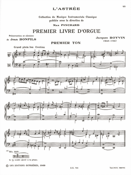 Livre D'orgue No.1, Vol.1 (organ)