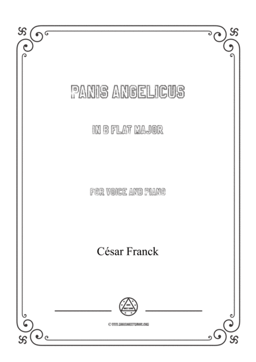 Franck-Panis angelicus in B flat Major,for voice and piano image number null
