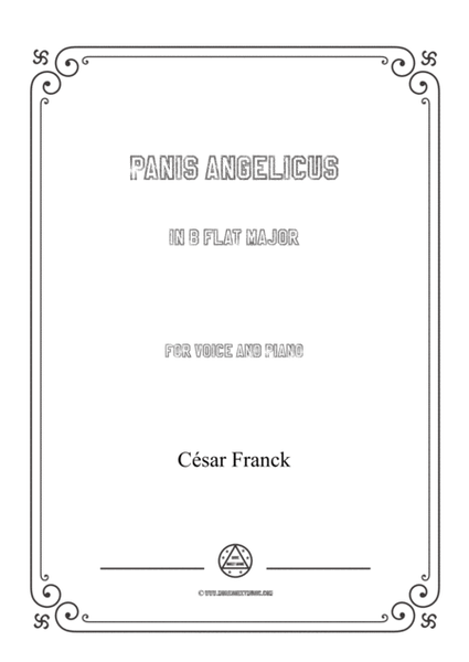 Franck-Panis angelicus in B flat Major,for voice and piano image number null