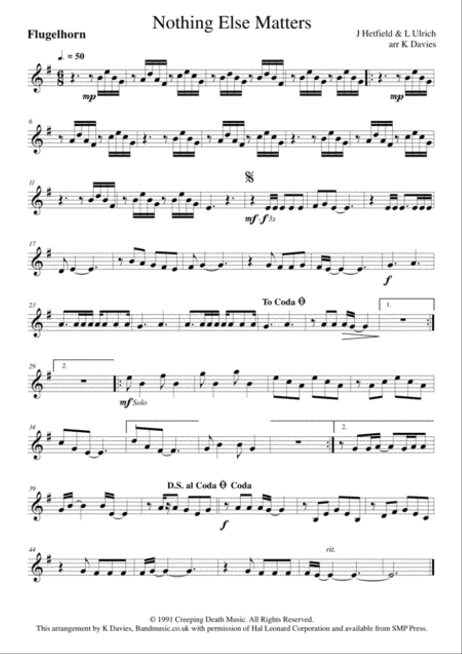 Nothing Else Matters Small Ensemble scores gallery preview page 2