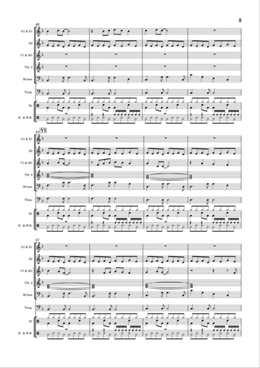 Enola Gay Percussion Ensemble scores gallery preview page 5