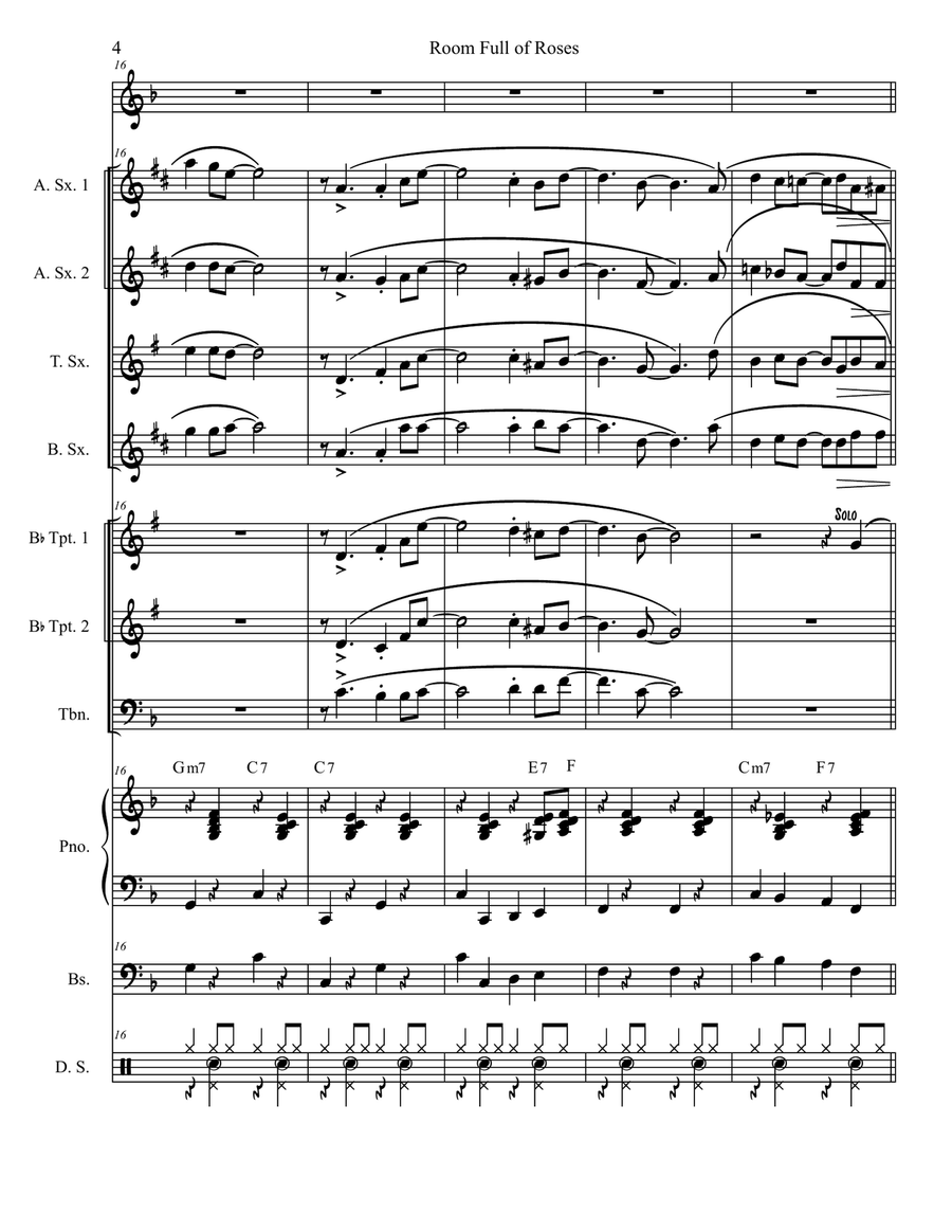 Room Full Of Roses Jazz Ensemble scores gallery preview page 4