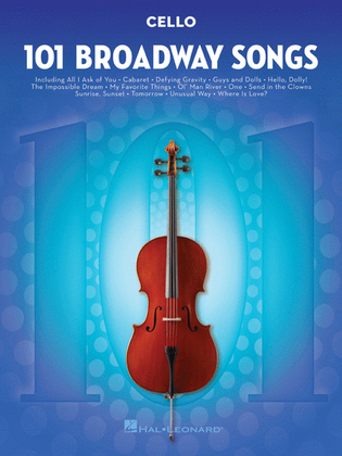 Book cover for 101 Broadway Songs for Cello