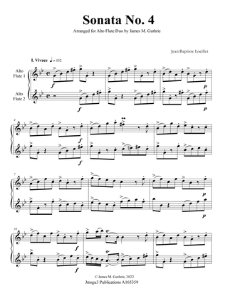 Loeillet: Sonata No. 4 for Allto Flute Duo