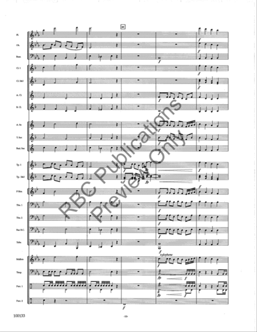 Along The Rio Grande (Score) Concert Band scores gallery preview page 13