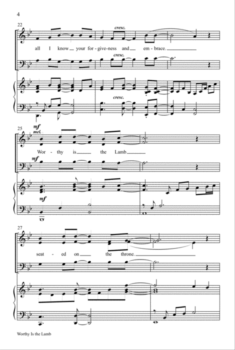 Worthy Is the Lamb Worthy Is the Lamb 3-Part scores gallery preview page 4