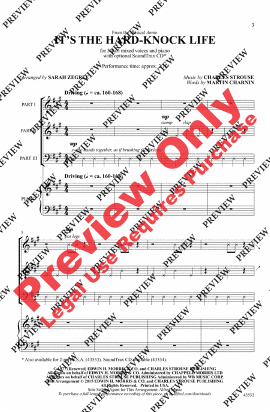 It's the Hard-Knock Life It's the Hard-Knock Life 3-Part scores gallery preview page 17