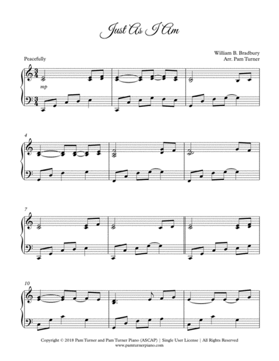 Just As I Am (Intermediate Piano Solo) image number null