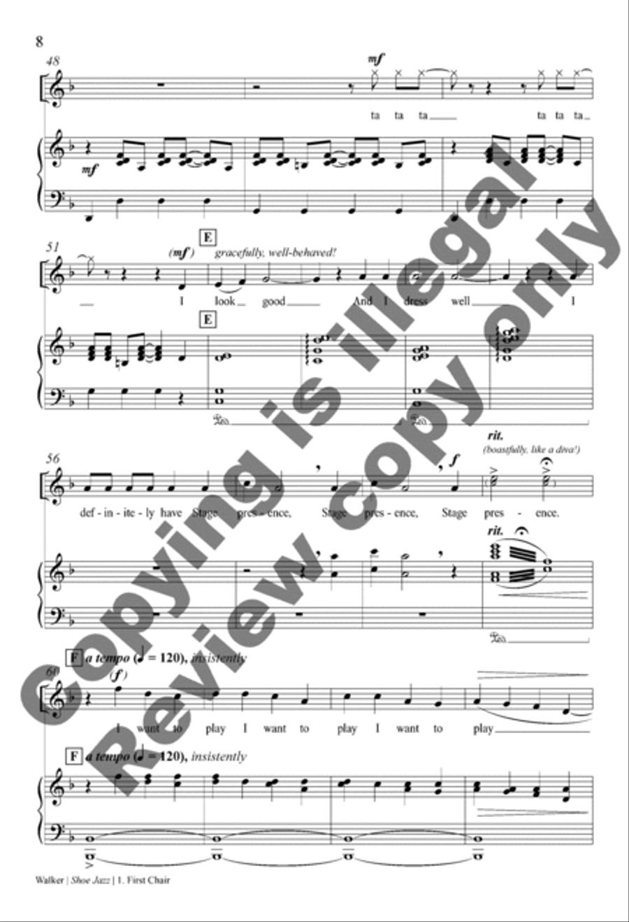 Shoe Jazz (Choral Score) Shoe Jazz (Choral Score) 2-Part scores gallery preview page 9